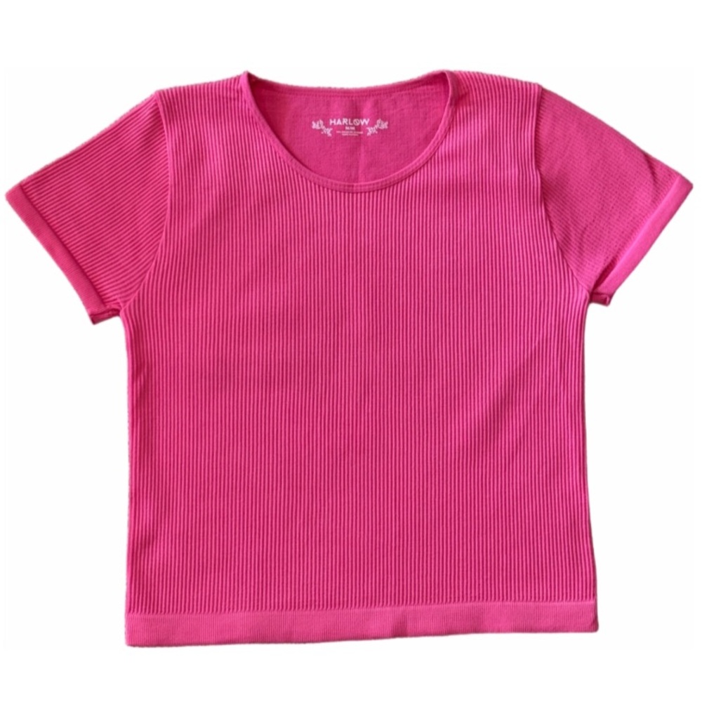Harlow Pink Ribbed T-Shirt